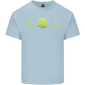Tennis Player Pulse ECG Mens Cotton T-Shirt Tee Top Light Blue
