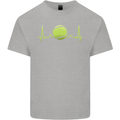 Tennis Player Pulse ECG Mens Cotton T-Shirt Tee Top Sports Grey