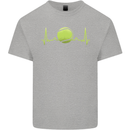 Tennis Player Pulse ECG Mens Cotton T-Shirt Tee Top Sports Grey