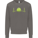Tennis Player Pulse ECG Mens Sweatshirt Jumper Charcoal