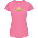 Tennis Player Pulse ECG Womens Petite Cut T-Shirt Azalea