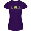 Tennis Player Pulse ECG Womens Petite Cut T-Shirt Purple
