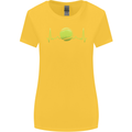 Tennis Player Pulse ECG Womens Wider Cut T-Shirt Yellow