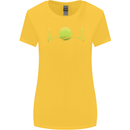 Tennis Player Pulse ECG Womens Wider Cut T-Shirt Yellow