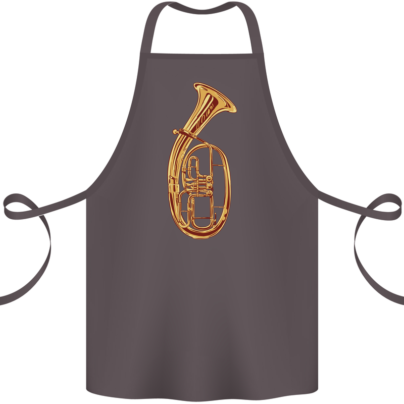 Tenorhorn Brass Musical Instrument Cotton Apron 100% Organic Dark Grey