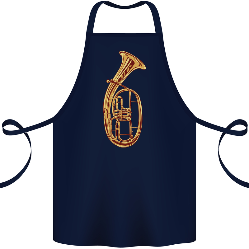 Tenorhorn Brass Musical Instrument Cotton Apron 100% Organic Navy Blue