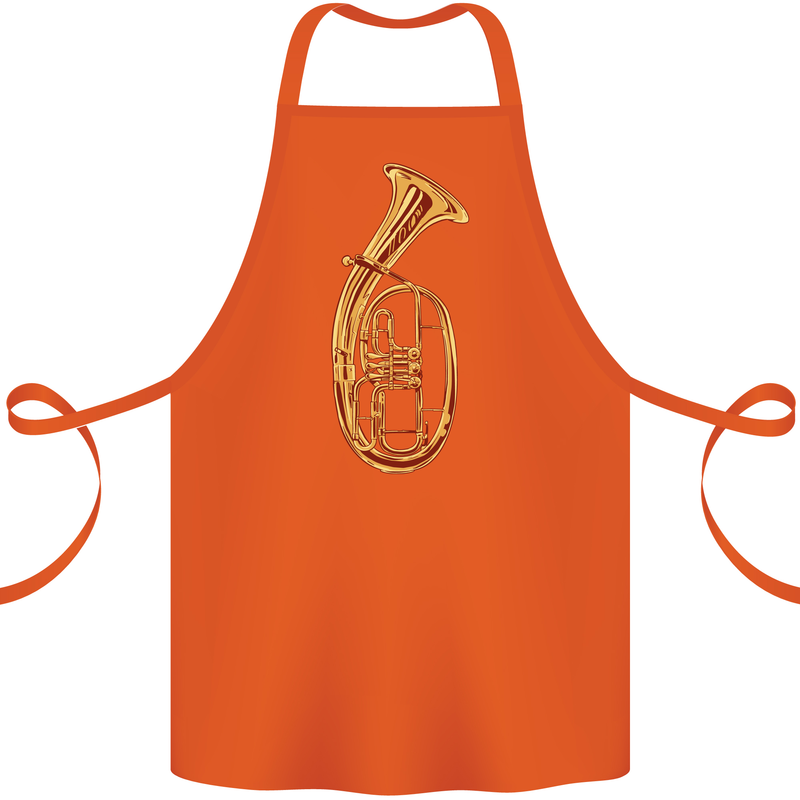 Tenorhorn Brass Musical Instrument Cotton Apron 100% Organic Orange