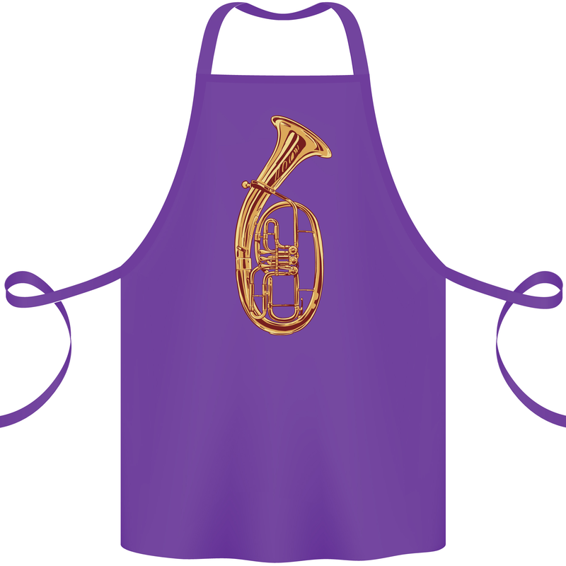 Tenorhorn Brass Musical Instrument Cotton Apron 100% Organic Purple