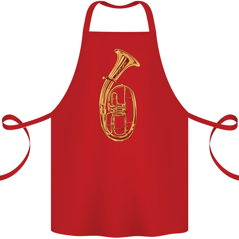 Tenorhorn Brass Musical Instrument Cotton Apron 100% Organic Red