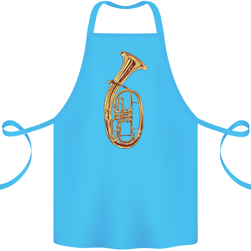 Tenorhorn Brass Musical Instrument Cotton Apron 100% Organic Turquoise