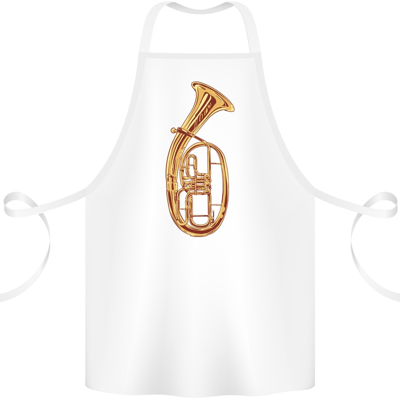 Tenorhorn Brass Musical Instrument Cotton Apron 100% Organic White