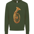 Tenorhorn Brass Musical Instrument Kids Sweatshirt Jumper Forest Green