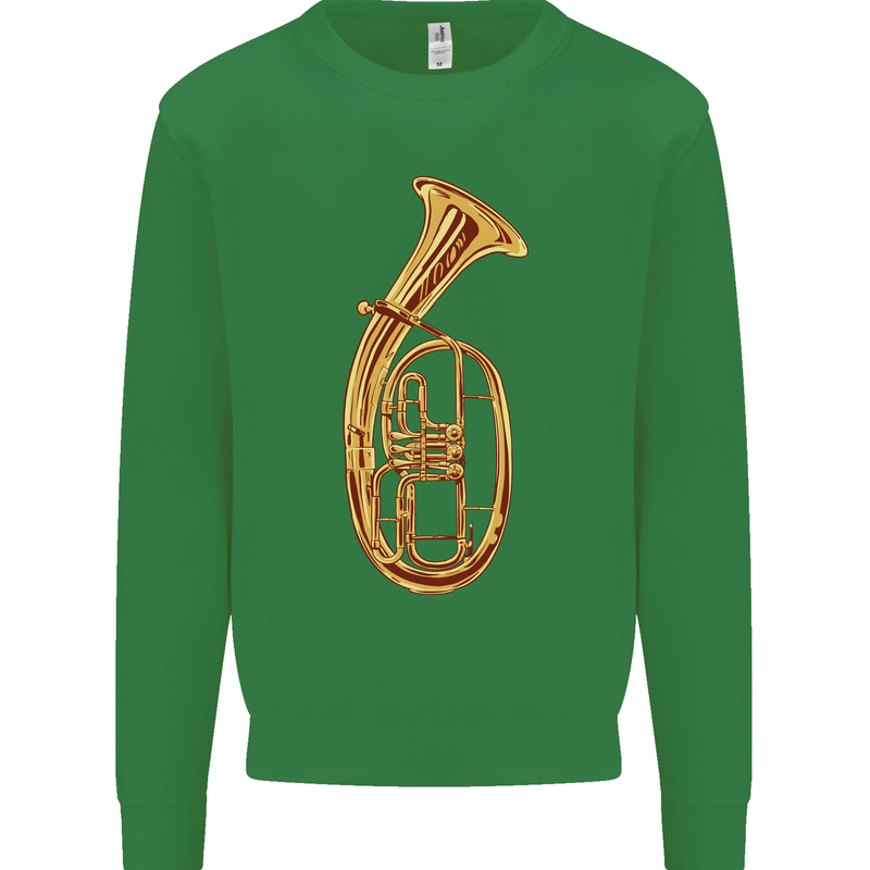 Tenorhorn Brass Musical Instrument Kids Sweatshirt Jumper Irish Green