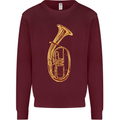 Tenorhorn Brass Musical Instrument Kids Sweatshirt Jumper Maroon