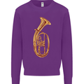 Tenorhorn Brass Musical Instrument Kids Sweatshirt Jumper Purple