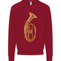 Tenorhorn Brass Musical Instrument Kids Sweatshirt Jumper Red