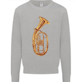 Tenorhorn Brass Musical Instrument Kids Sweatshirt Jumper Sports Grey