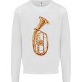 Tenorhorn Brass Musical Instrument Kids Sweatshirt Jumper White