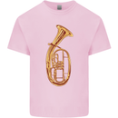 Tenorhorn Brass Musical Instrument Kids T-Shirt Childrens Light Pink