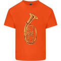Tenorhorn Brass Musical Instrument Kids T-Shirt Childrens Orange