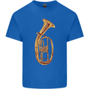 Tenorhorn Brass Musical Instrument Kids T-Shirt Childrens Royal Blue