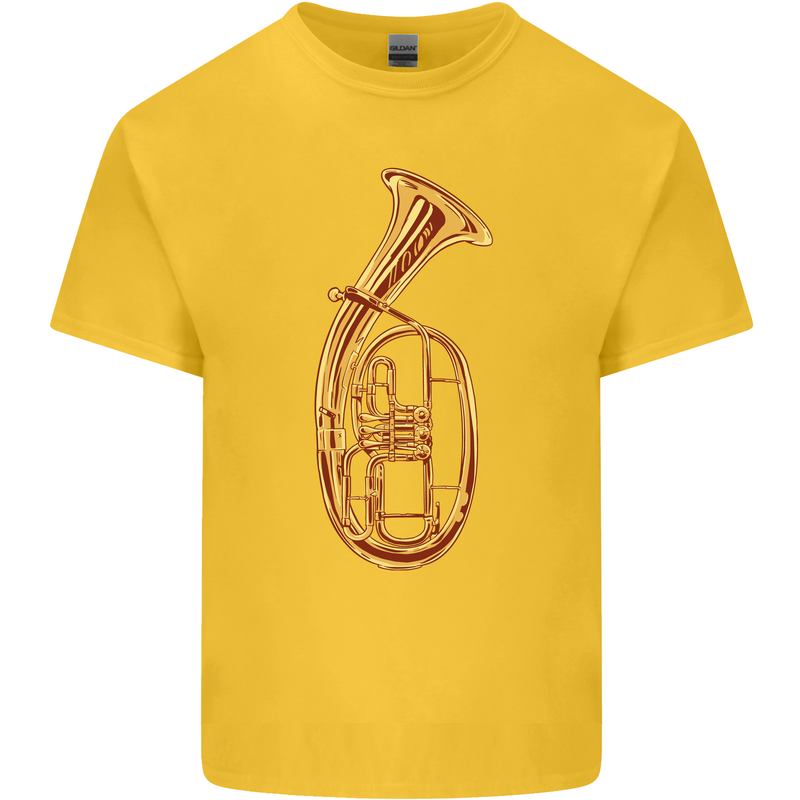 Tenorhorn Brass Musical Instrument Kids T-Shirt Childrens Yellow