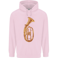 Tenorhorn Brass Musical Instrument Mens 80% Cotton Hoodie Light Pink