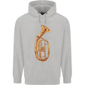 Tenorhorn Brass Musical Instrument Mens 80% Cotton Hoodie Sports Grey