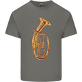 Tenorhorn Brass Musical Instrument Mens Cotton T-Shirt Tee Top Charcoal