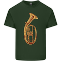 Tenorhorn Brass Musical Instrument Mens Cotton T-Shirt Tee Top Forest Green