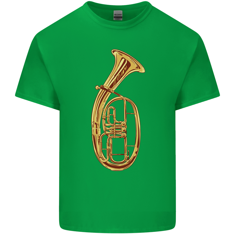 Tenorhorn Brass Musical Instrument Mens Cotton T-Shirt Tee Top Irish Green