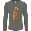 Tenorhorn Brass Musical Instrument Mens Long Sleeve T-Shirt Charcoal