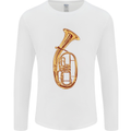 Tenorhorn Brass Musical Instrument Mens Long Sleeve T-Shirt White