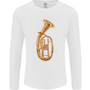 Tenorhorn Brass Musical Instrument Mens Long Sleeve T-Shirt White