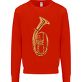 Tenorhorn Brass Musical Instrument Mens Sweatshirt Jumper Bright Red