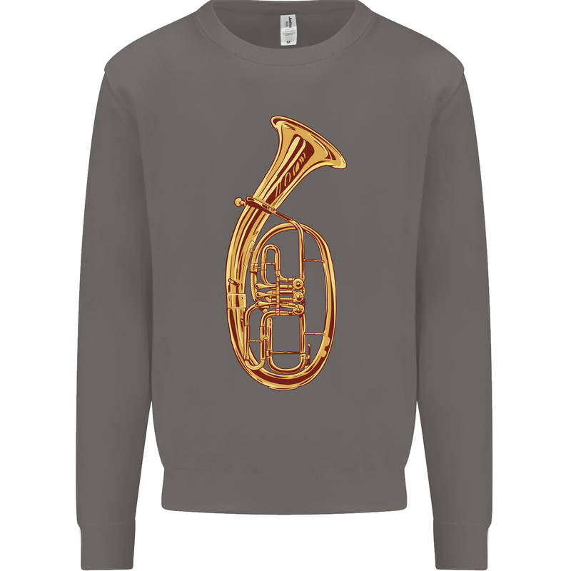 Tenorhorn Brass Musical Instrument Mens Sweatshirt Jumper Charcoal