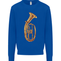 Tenorhorn Brass Musical Instrument Mens Sweatshirt Jumper Royal Blue