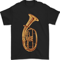 Tenorhorn Brass Musical Instrument Mens T-Shirt 100% Cotton Black