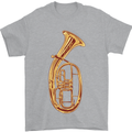 Tenorhorn Brass Musical Instrument Mens T-Shirt 100% Cotton Sports Grey