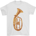 Tenorhorn Brass Musical Instrument Mens T-Shirt 100% Cotton White