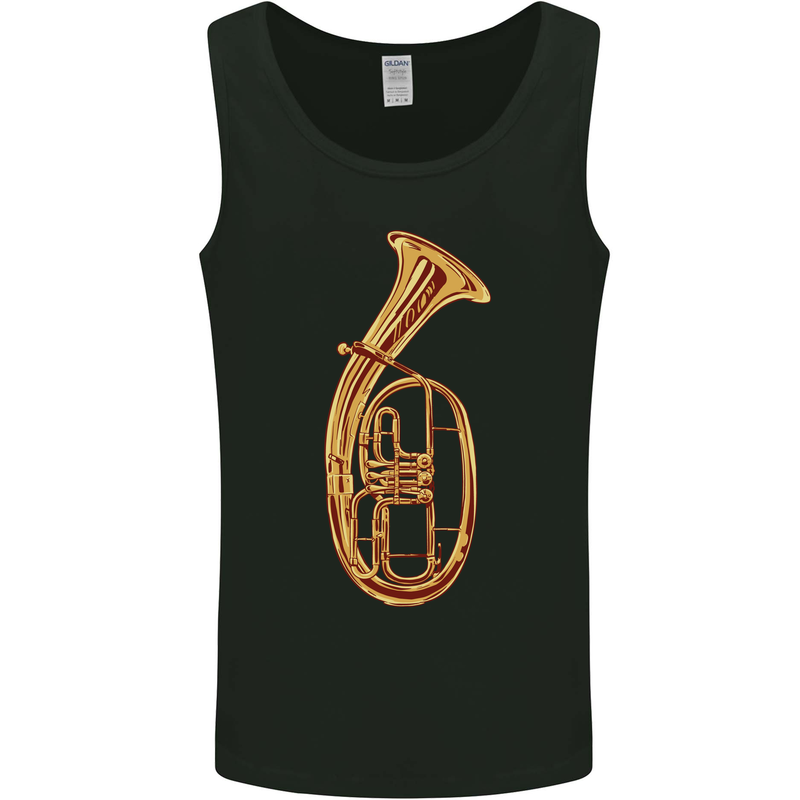 Tenorhorn Brass Musical Instrument Mens Vest Tank Top Black