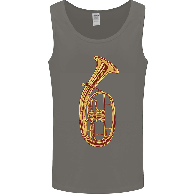 Tenorhorn Brass Musical Instrument Mens Vest Tank Top Charcoal