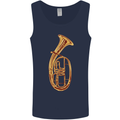 Tenorhorn Brass Musical Instrument Mens Vest Tank Top Navy Blue