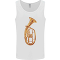 Tenorhorn Brass Musical Instrument Mens Vest Tank Top White