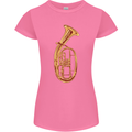 Tenorhorn Brass Musical Instrument Womens Petite Cut T-Shirt Azalea