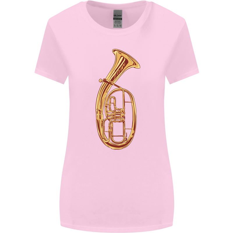 Tenorhorn Brass Musical Instrument Womens Wider Cut T-Shirt Light Pink