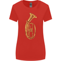 Tenorhorn Brass Musical Instrument Womens Wider Cut T-Shirt Red