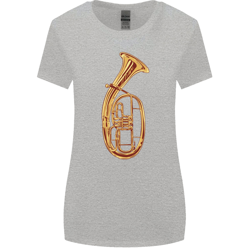 Tenorhorn Brass Musical Instrument Womens Wider Cut T-Shirt Sports Grey