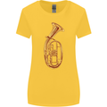 Tenorhorn Brass Musical Instrument Womens Wider Cut T-Shirt Yellow