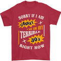 Terrible 30s Funny 30 Year Old Birthday Mens T-Shirt 100% Cotton Red